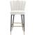 Lily Velvet Bar Stool with Matte Black Metal Legs with Gold Tips