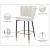 Lily Velvet Bar Stool with Matte Black Metal Legs with Gold Tips