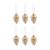 Beaded Ornament Conical (Set of 6)