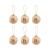 Beaded Ornament Optic Round (Set of 6)