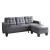 Earsom Linen Sectional Sofa w/Ottoman