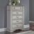 Abbey Park Tufted Chenille Sleigh Bedroom Set Antique White