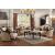 Ernestine Fabric/Wood Living Room Set