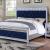 Mairead Fabric/Wood Tufted Panel Bedroom Set w/LED Light