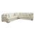 Zada 3-Piece Polyester L-Shaped Sectional Sofa