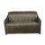 Winchester Distress Top Grain Leather/Aluminum Loveseat