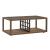 Bayhill Trellis Glass & Wood Cocktail Table | Honey Brown