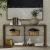 Bayhill Trellis Glass & Wood Cocktail Table | Honey Brown