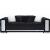 Trislar Velvet Tufted Sofa w/Mirror Inserts