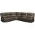 Tavin Leather-Aire Dual Recline L-Shaped Sectional Sofa