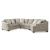Brogan Bay 3-Piece Polyester Curved Sectional Sofa w/Right Arm Cuddler Facing