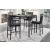 Olney Faux Marble/Metal 5-Piece Pack Counter Height Set