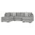 Casselbury 2-Piece Polyester U-Shaped Sectional Sofa w/Left Arm Chaise Facing