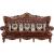 Eustoma Top Grain Leather/Wood Tufted Living Room Set