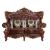 Eustoma Top Grain Leather/Wood Tufted Living Room Set