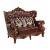 Eustoma Top Grain Leather/Wood Tufted Living Room Set
