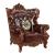 Eustoma Top Grain Leather/Wood Tufted Chair w/Pillows