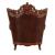 Eustoma Top Grain Leather/Wood Tufted Chair w/Pillows