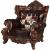 Forsythia Leather/Wood Living Room Set