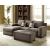 Ushury Chenille Fabric L-Shaped Sectional Sofa