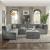 Bois Velvet L-Shaped Modular Sectional Sofa