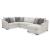 Koralynn Fabric U-Shaped 3-Piece Sectional Sofa w/Right Chaise