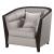 Zemocryss Fabric/Wood Chair w/Pillow