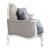 Ciddrenar Fabric Linen/Wood Sofa w/Pillows
