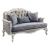 Ciddrenar Linen Fabric/Wood Loveseat w/Pillows
