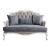 Ciddrenar Linen Fabric/Wood Loveseat w/Pillows