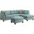 Laurissa Fabric Sectional Sofa w/Right Chaise & Ottoman