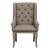 Vermillion Wood/Fabric Arm Chair