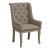 Vermillion Wood/Fabric Arm Chair