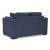 Evansley Casual Navy Loveseat | Machine-Washable Performance Fabric