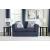 Evansley Casual Navy Loveseat | Machine-Washable Performance Fabric