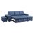 Strophios Fabric L-Shaped Reversible Sleeper Sectional Sofa