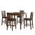 Delmar Wood 5-Piece Pack Counter Height Set