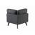 Churchill Tufted Cushion Back Fabric Corner Chair