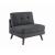 Churchill Tufted Cushion Back Fabric Armless Chair