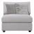 Cambria Upholstered Armless Chair Grey