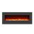 LINEAR Wall Mount/Flush Mount Electric Fireplace w/ Steel Surround & Clear Media