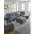 Marleton 2-Piece Polyester L-Shaped Sectional Sofa w/Right Arm Chaise Facing