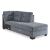 Marleton 2-Piece Polyester L-Shaped Sectional Sleeper w/Right Arm Chaise Facing