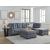 Marleton 2-Piece Polyester L-Shaped Sectional Sofa w/Right Arm Chaise Facing