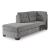 Marleton 2-Piece Polyester L-Shaped Sectional Sofa w/Left Arm Chaise Facing