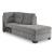 Marleton 2-Piece Polyester L-Shaped Sectional Sofa w/Right Arm Chaise Facing