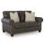 Roxmere Traditional Loveseat | Umber Faux Leather