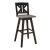 Amsonia Wood Swivel Pub Height Chair with Divided X-Back