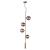 Zatara Tinted Glass/Steel Ceiling Lamp
