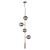 Zatara Tinted Glass/Steel Ceiling Lamp